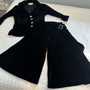 Black Velvet 2 piece suit